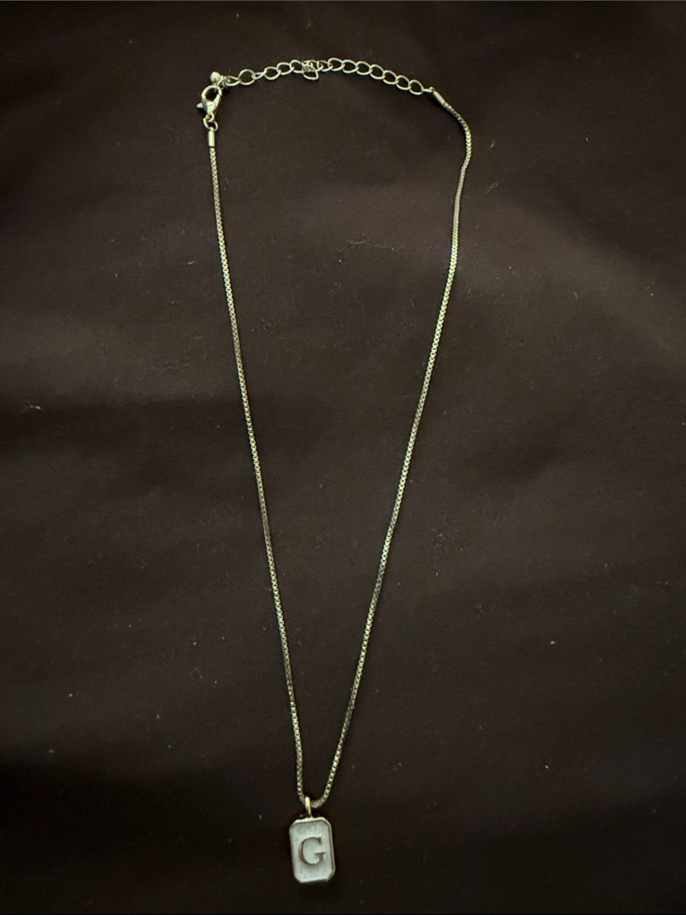 Initial 'G' Opal and gold Pendant Necklace - Classic Letter Pendant